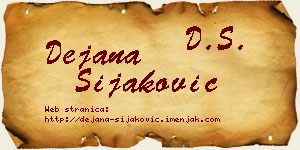 Dejana Šijaković vizit kartica